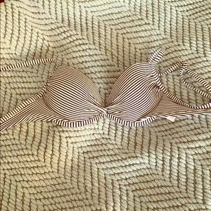 Striped bathing suit top